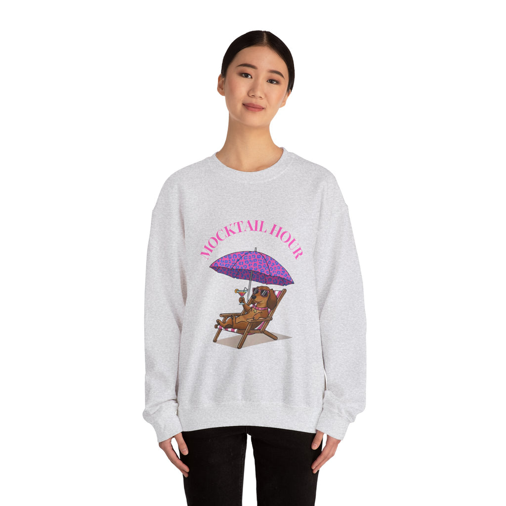 Dachshund Mocktail Hour Crewneck Sweatshirt