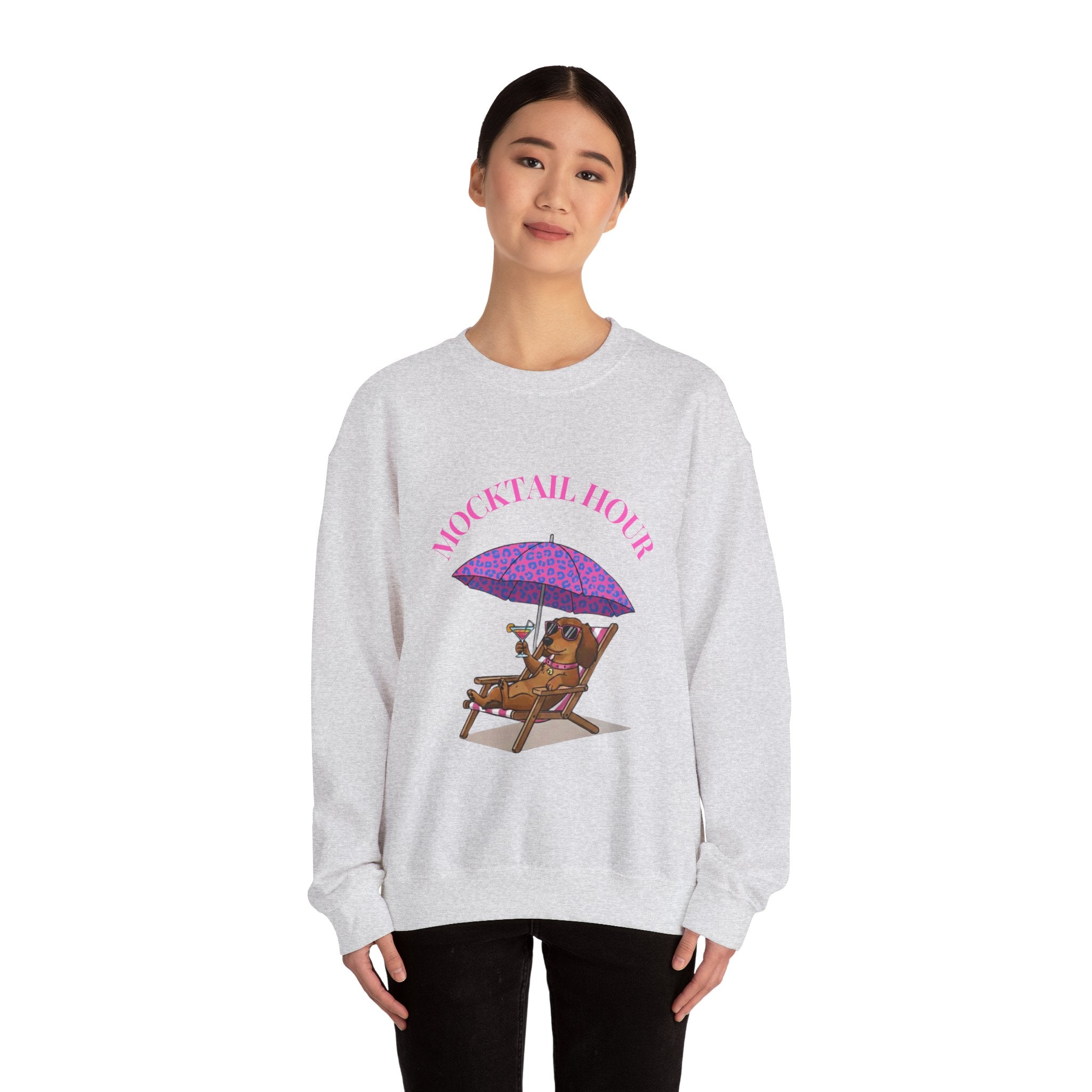 Dachshund Mocktail Hour Crewneck Sweatshirt