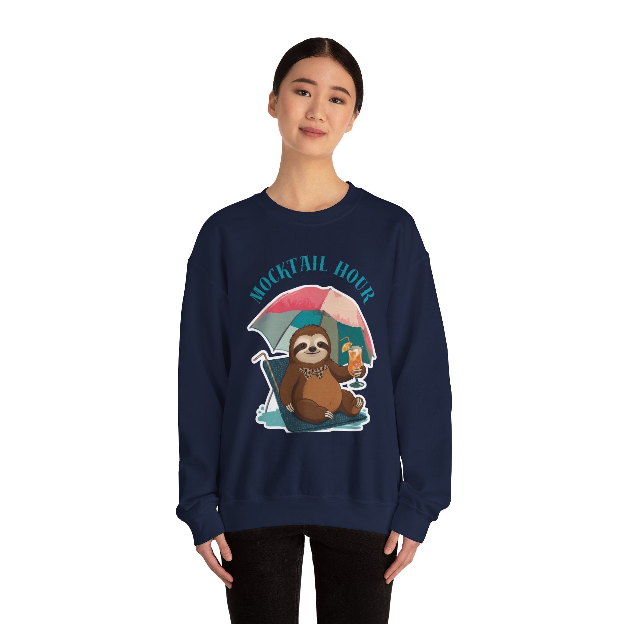 Mocktail Hour Sloth Sweatshirt