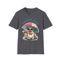 Mocktail Hour PUPPY Tshirt— Cute Corgi Beach Graphic Crewneck
