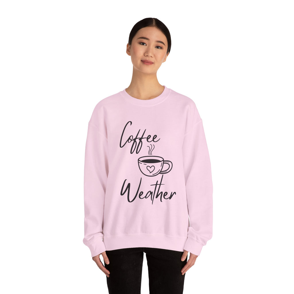 Coffee Weather Sweatshirt — Cozy Crewneck with Coffee Cup Design