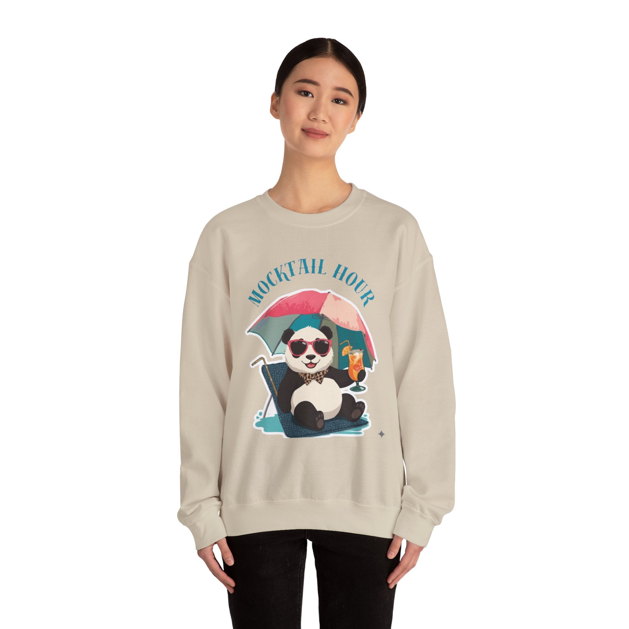 Mocktail Hour Panda Sweatshirt Crewneck