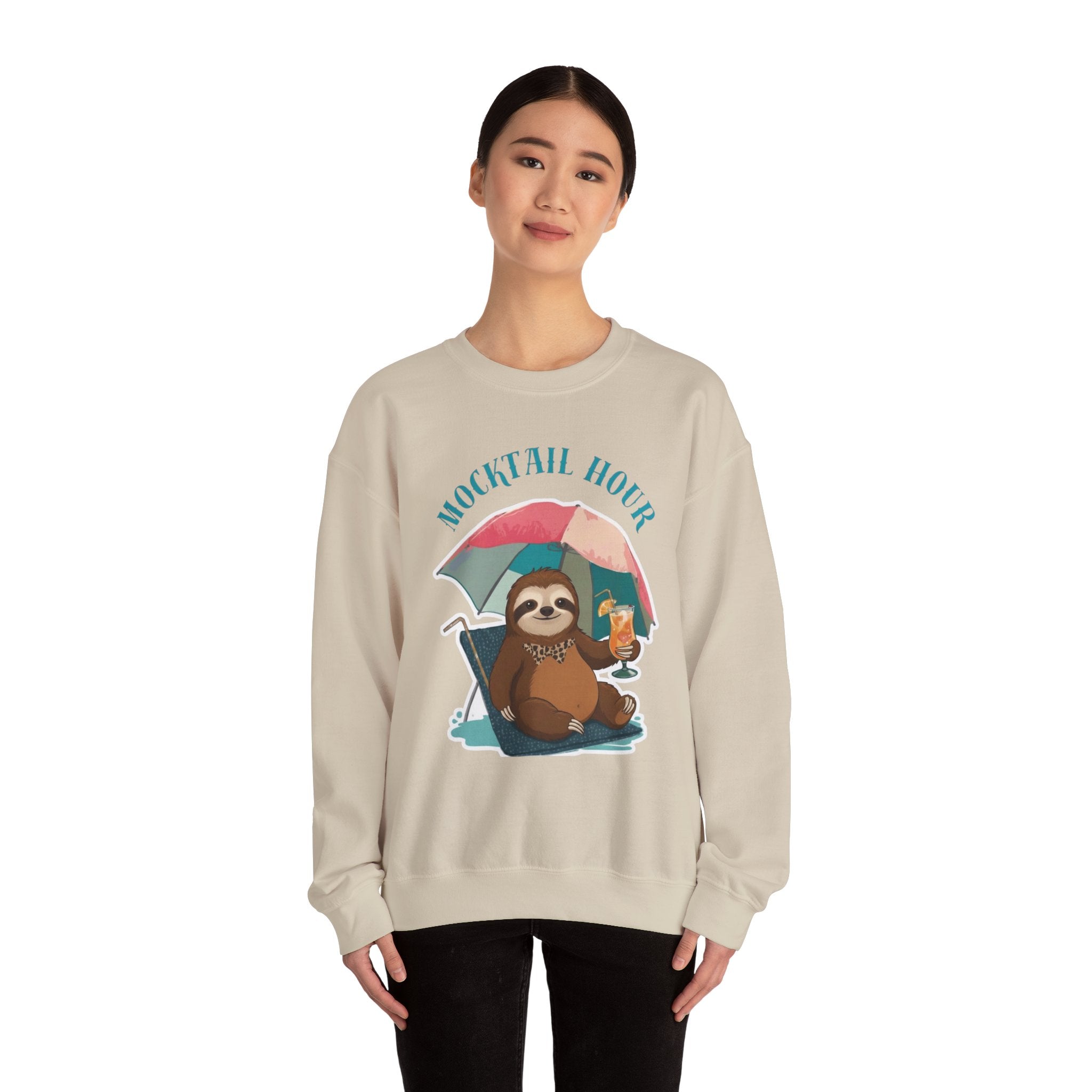 Mocktail Hour Sloth Sweatshirt