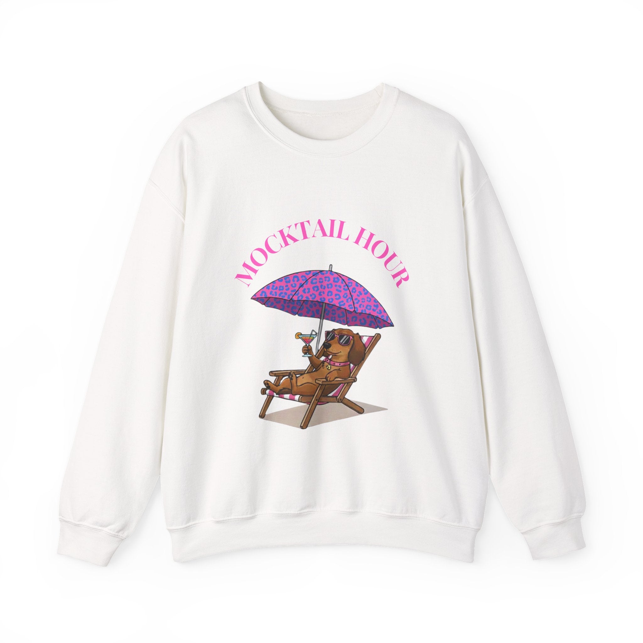 Dachshund Mocktail Hour Crewneck Sweatshirt