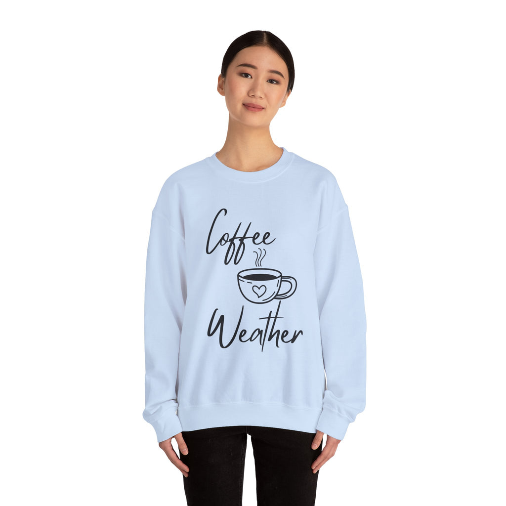 Coffee Weather Sweatshirt — Cozy Crewneck with Coffee Cup Design