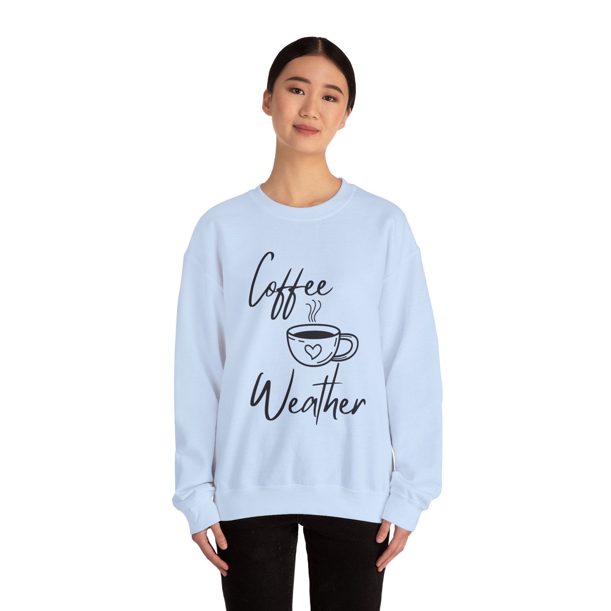 Coffee Weather Sweatshirt — Cozy Crewneck with Coffee Cup Design