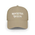 Mocktail Queen Cap — Embroidered Black Low Profile Baseball Hat.