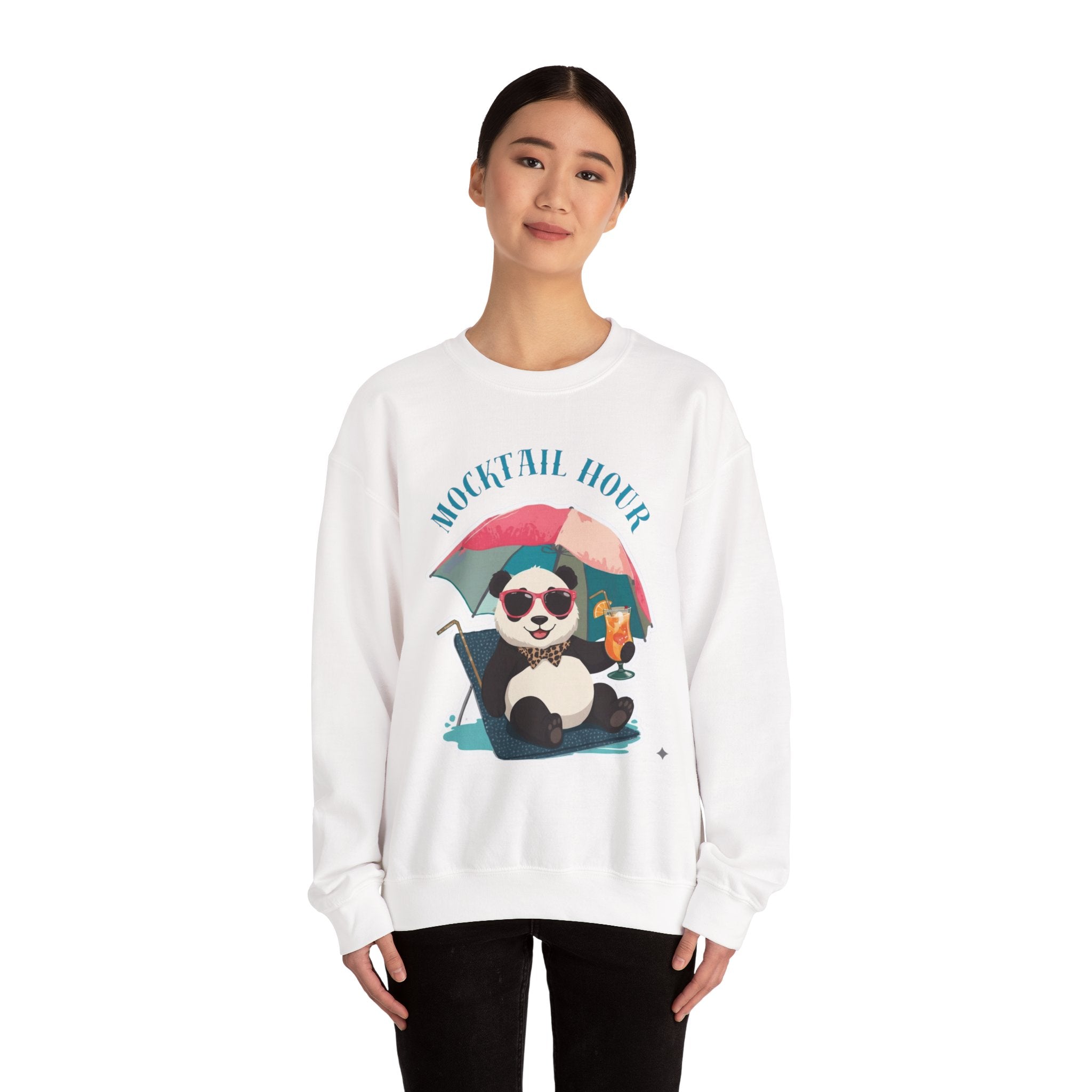 Mocktail Hour Panda Sweatshirt Crewneck
