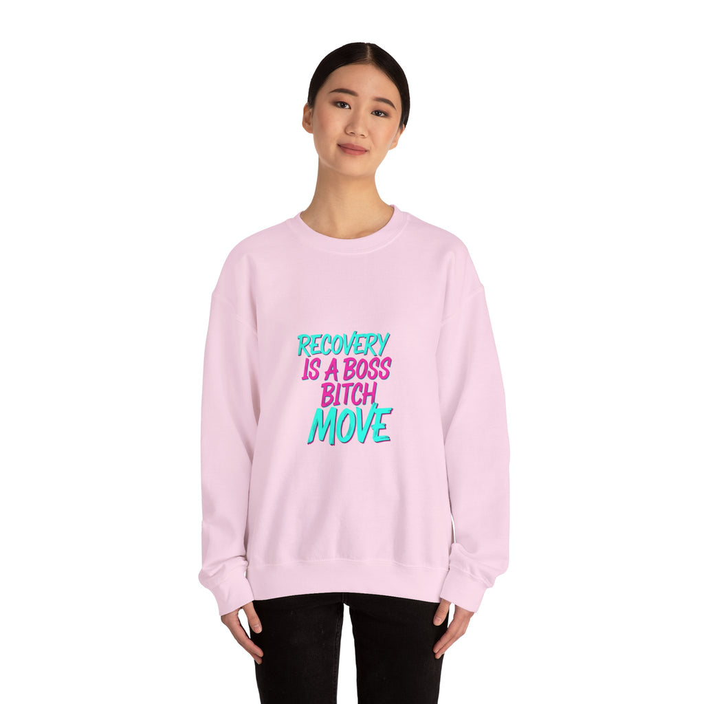 Recovery Is a Boss Bitch Move Crewneck Sweatshirt