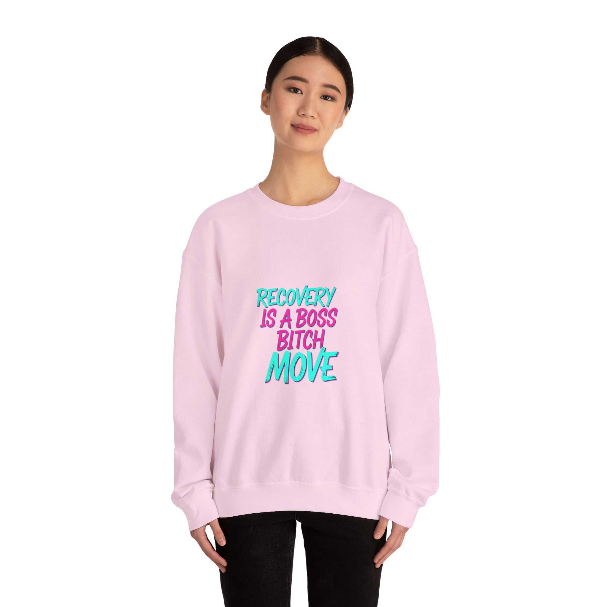 Recovery Is a Boss Bitch Move Crewneck Sweatshirt