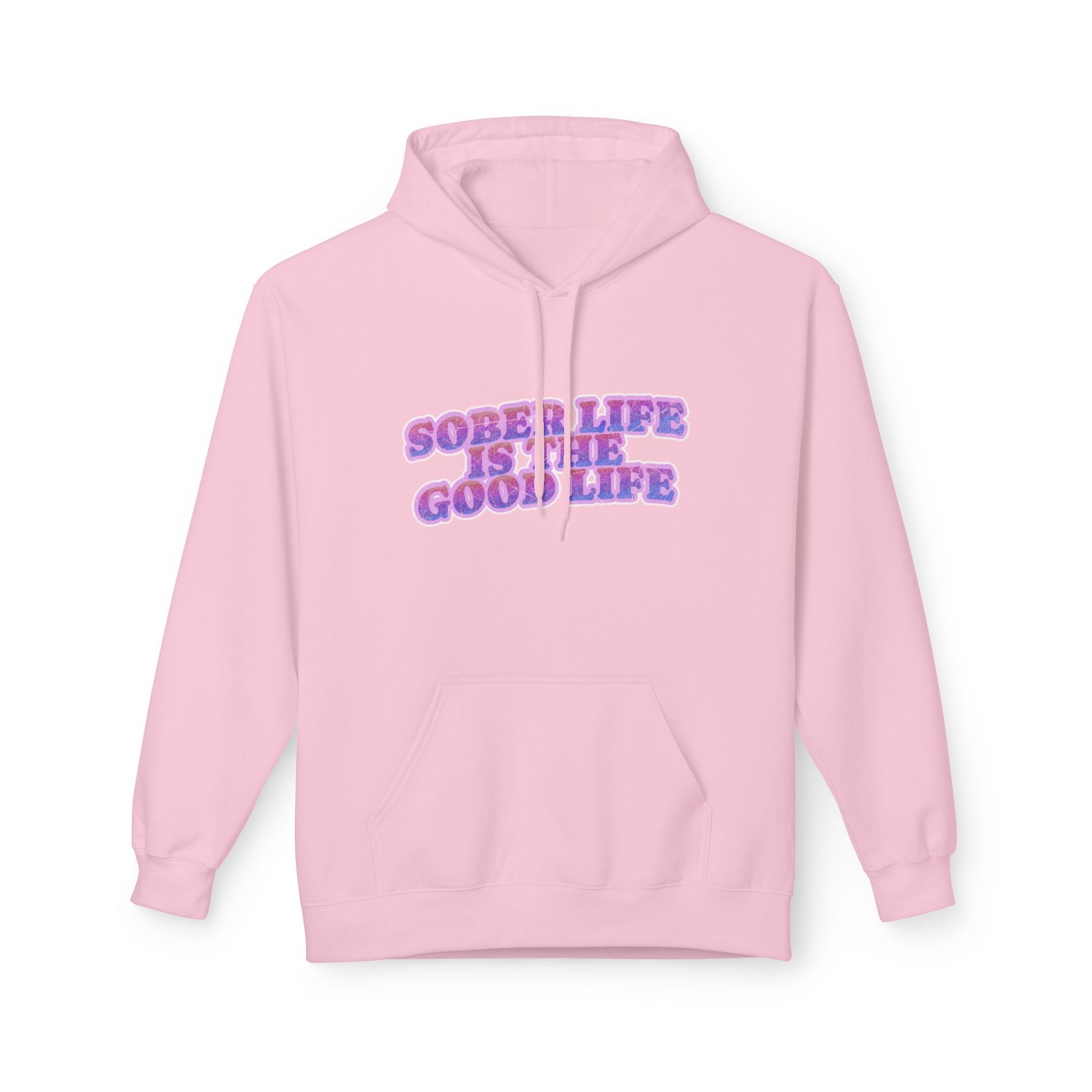 Hoodie - "Sober Life Is The Good Life" Retro Pastel Graphic Hoodie