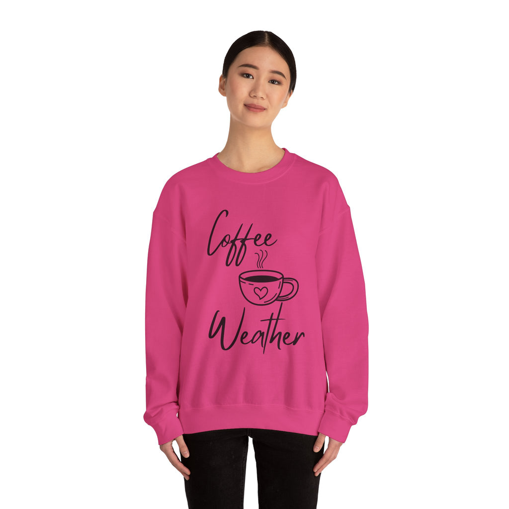 Coffee Weather Sweatshirt — Cozy Crewneck with Coffee Cup Design