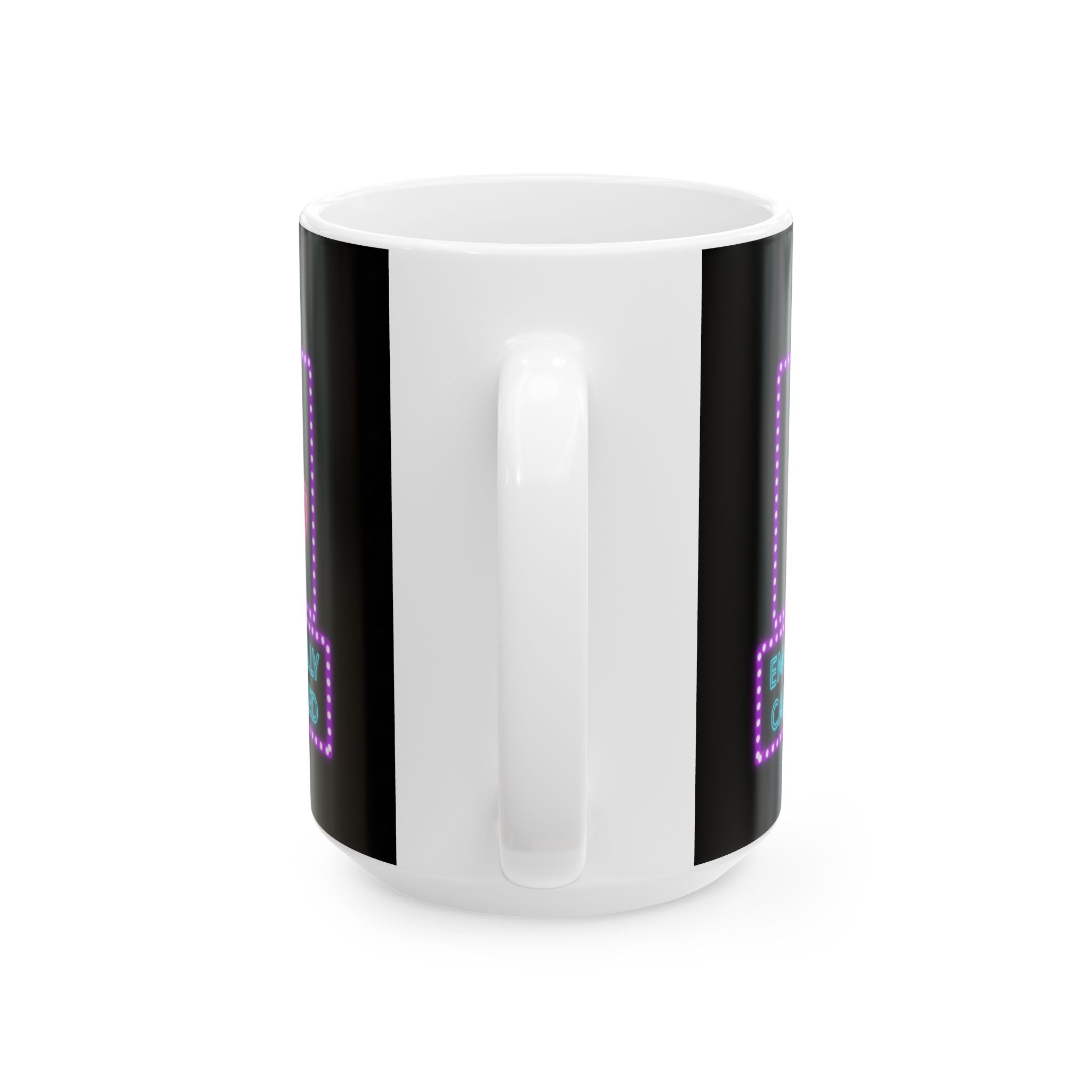Neon 'Emotionally Caffeinated' Ceramic Mug (11oz & 15oz)