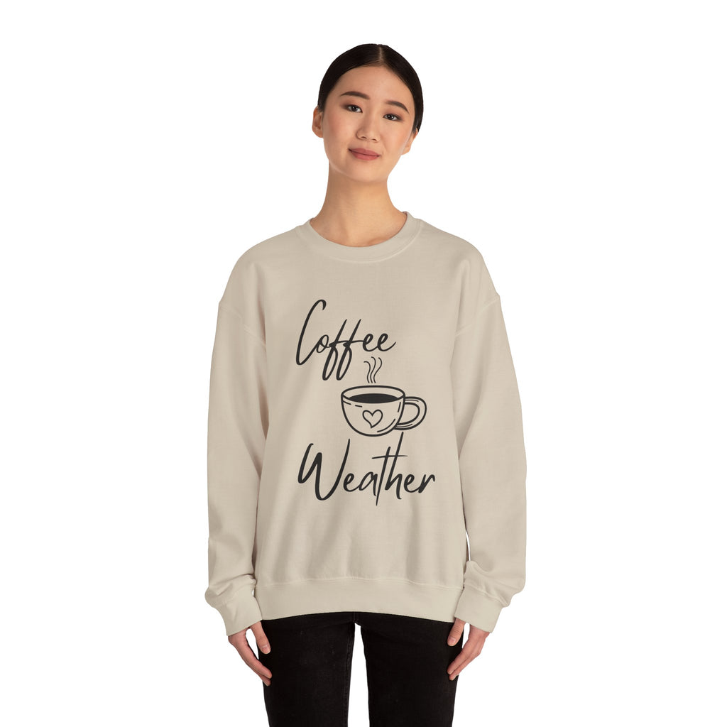 Coffee Weather Sweatshirt — Cozy Crewneck with Coffee Cup Design