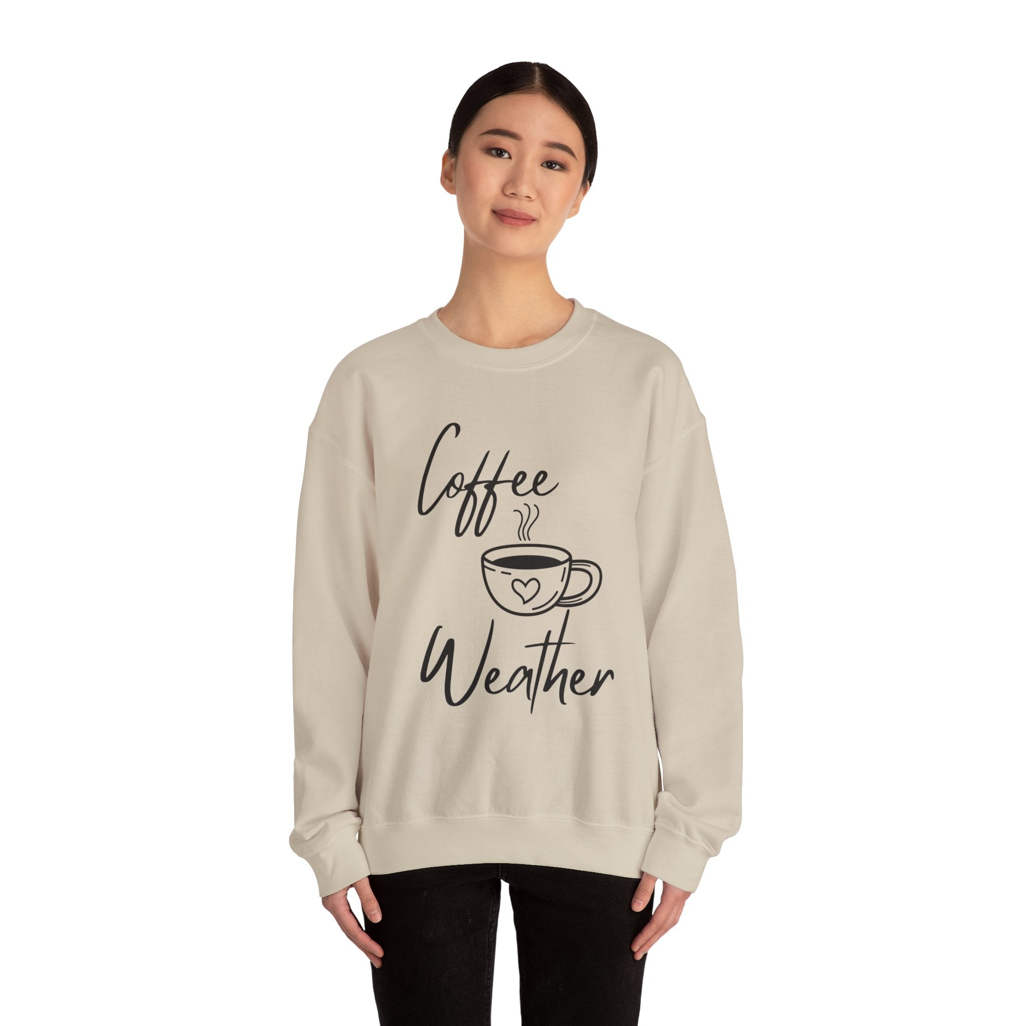 Coffee Weather Sweatshirt — Cozy Crewneck with Coffee Cup Design