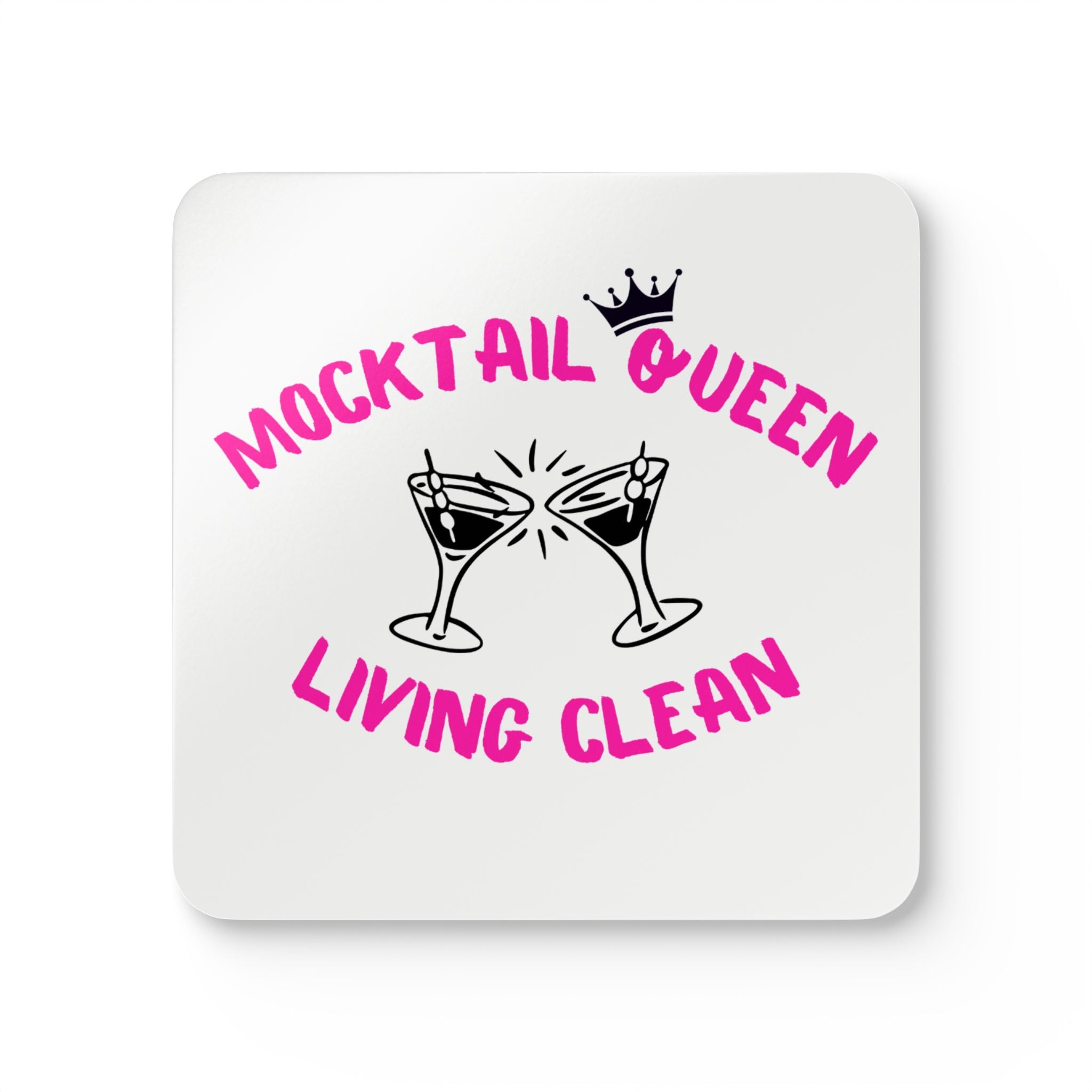 4 Mocktail Queen Corkwood Coaster Set