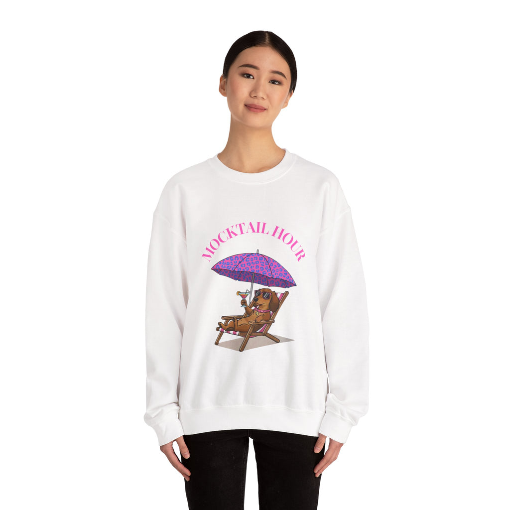 Dachshund Mocktail Hour Crewneck Sweatshirt