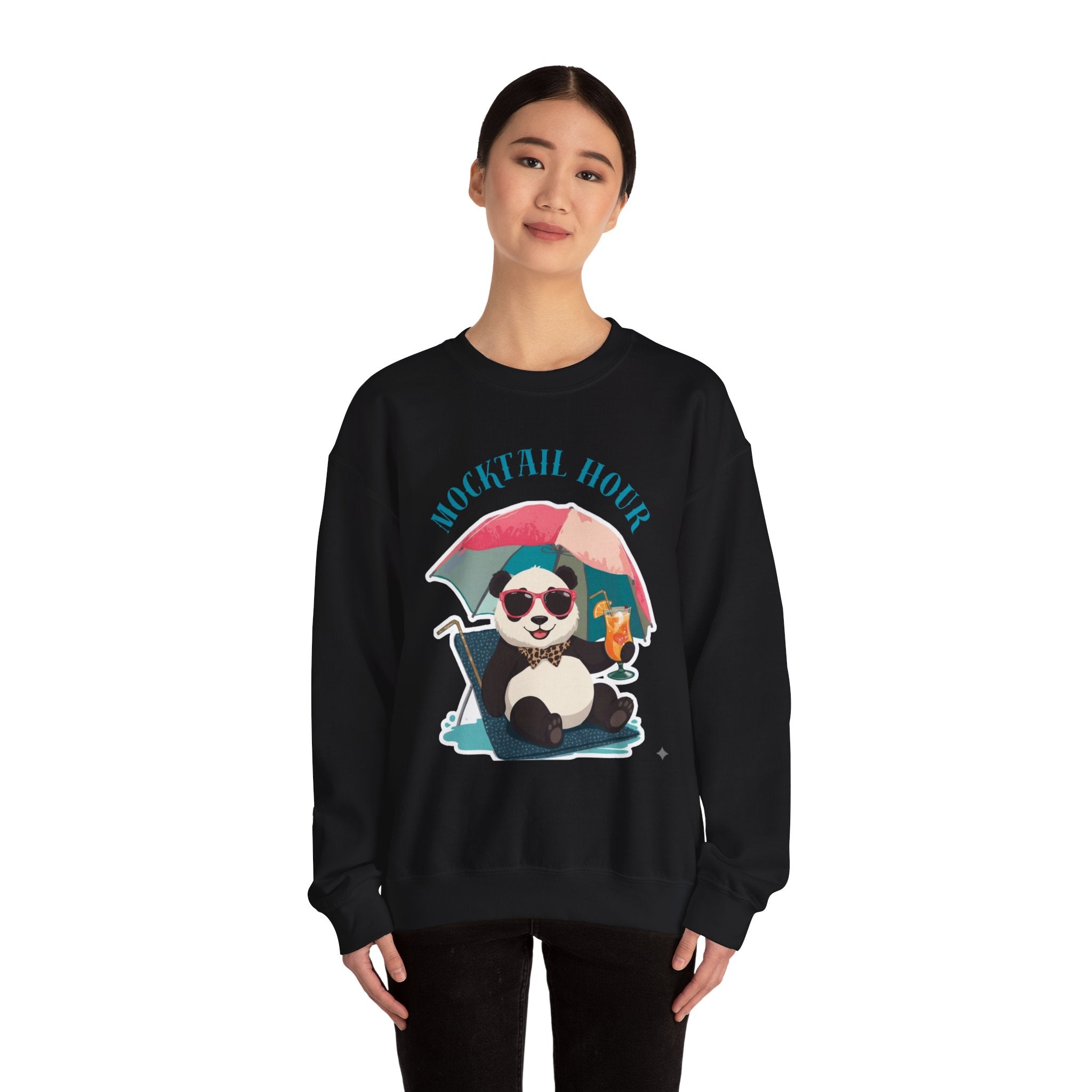 Mocktail Hour Panda Sweatshirt Crewneck
