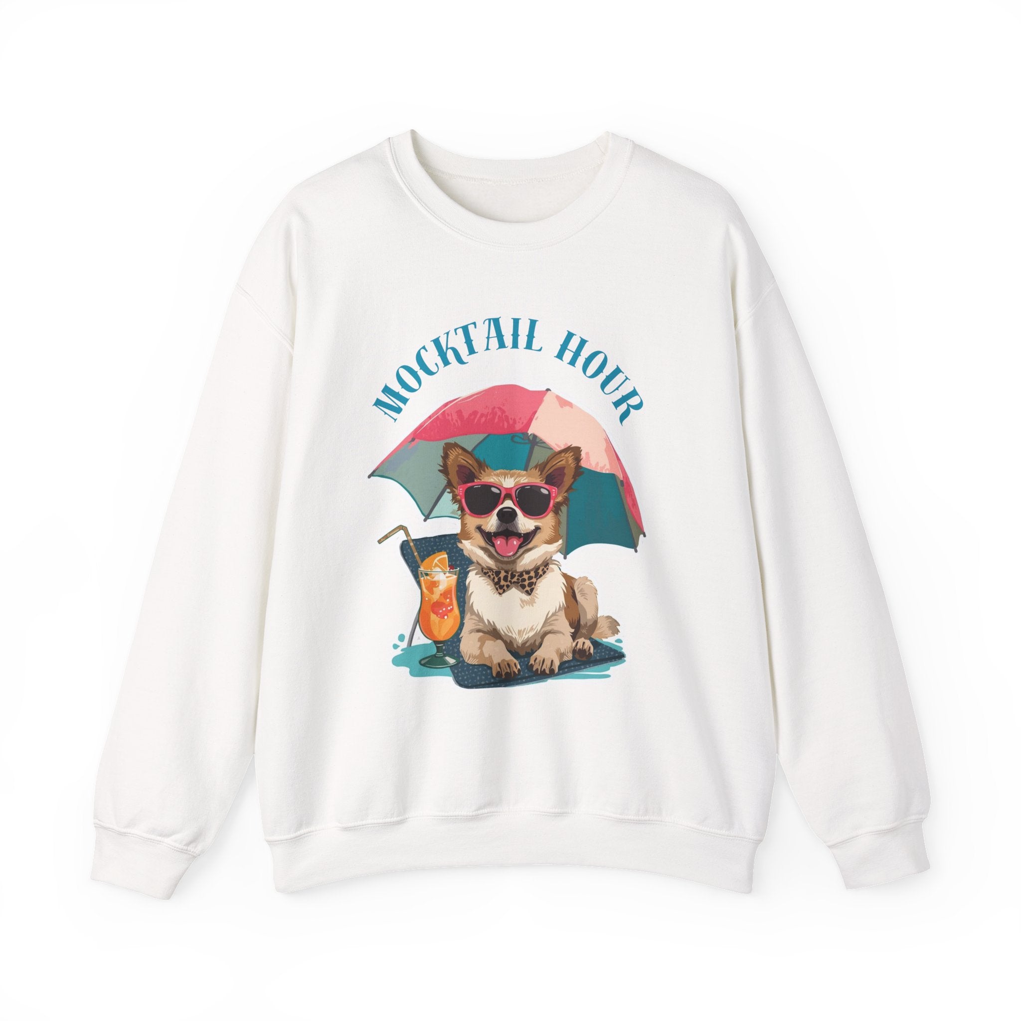 Mocktail Hour PUPPY Sweatshirt — Cute Corgi