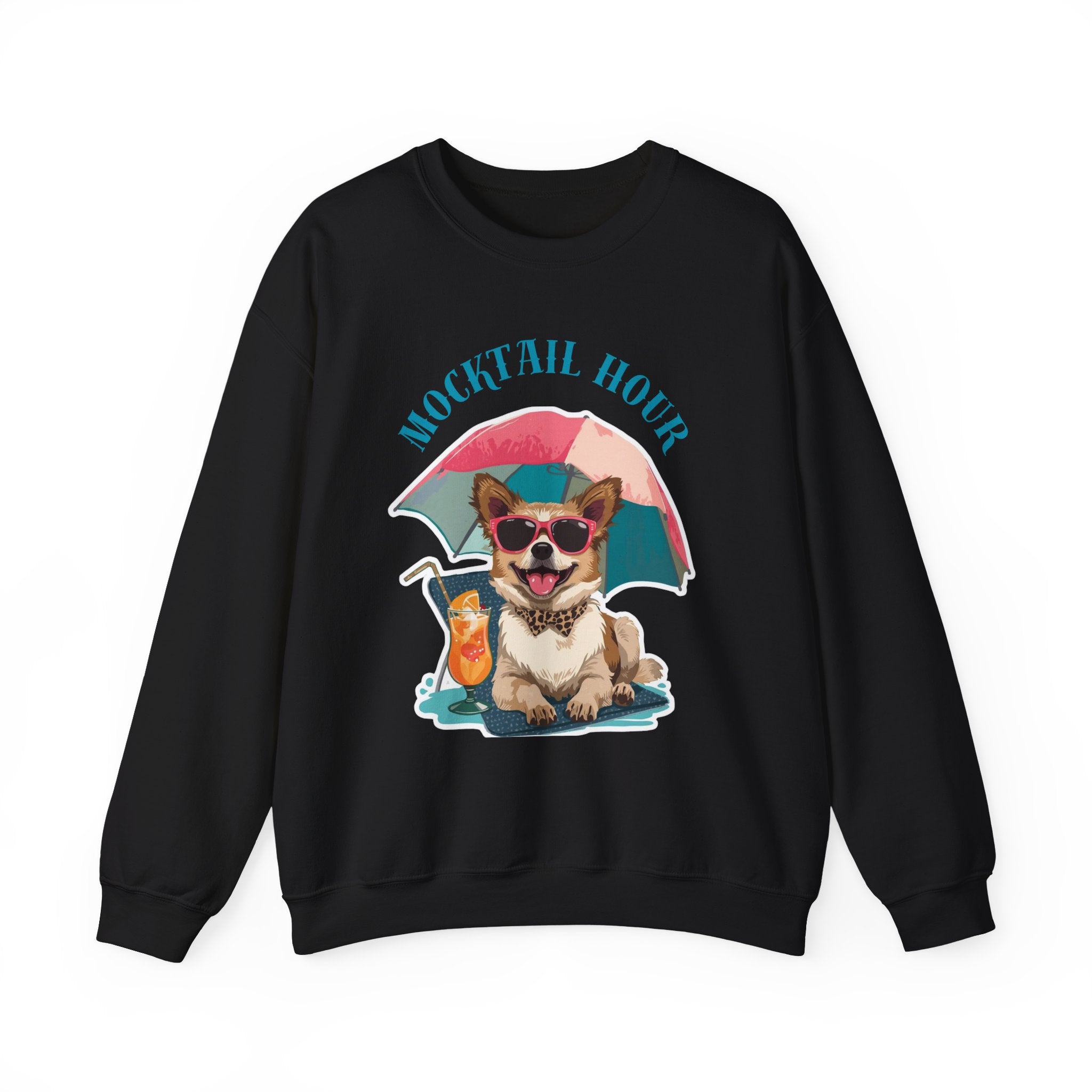 Mocktail Hour PUPPY Sweatshirt — Cute Corgi