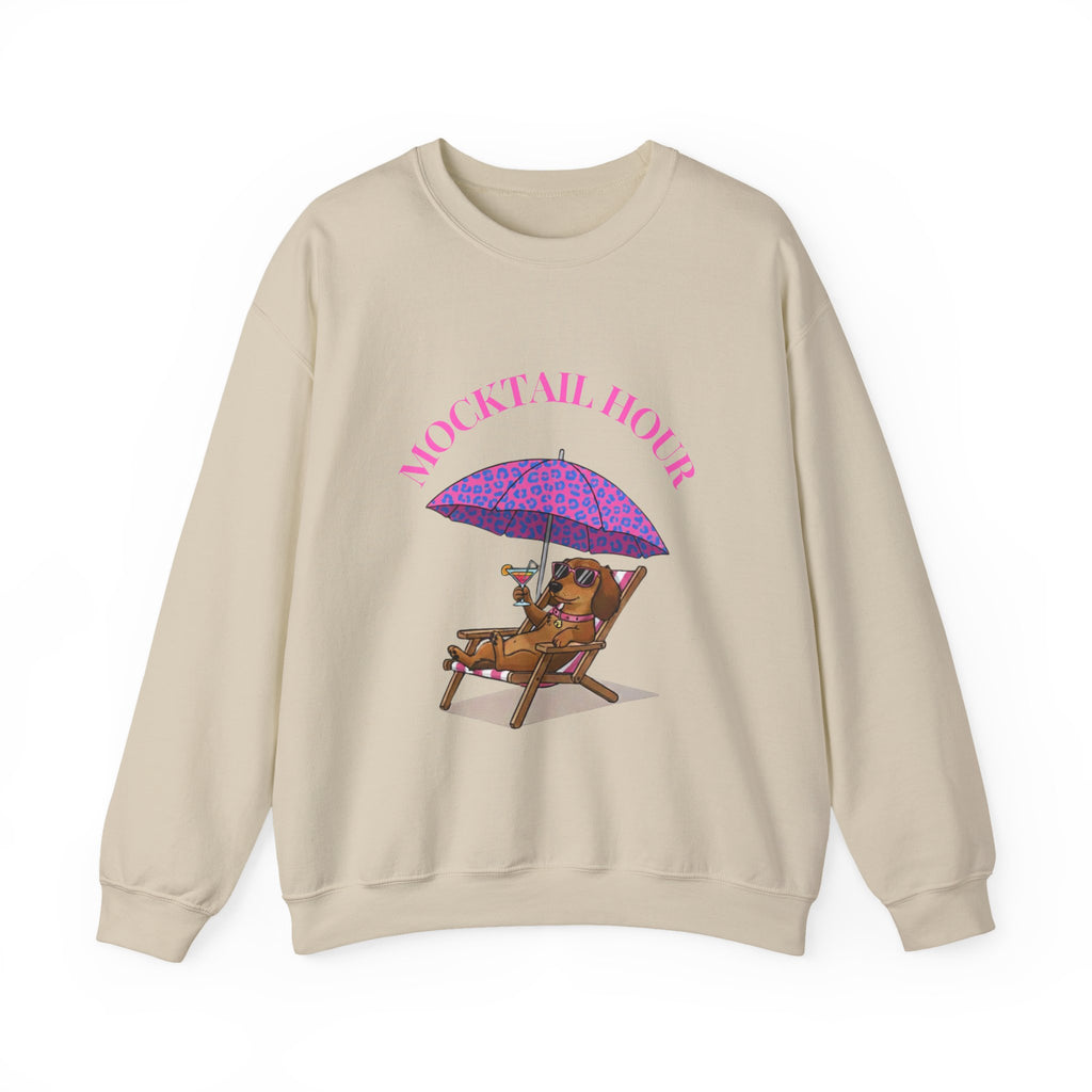 Dachshund Mocktail Hour Crewneck Sweatshirt