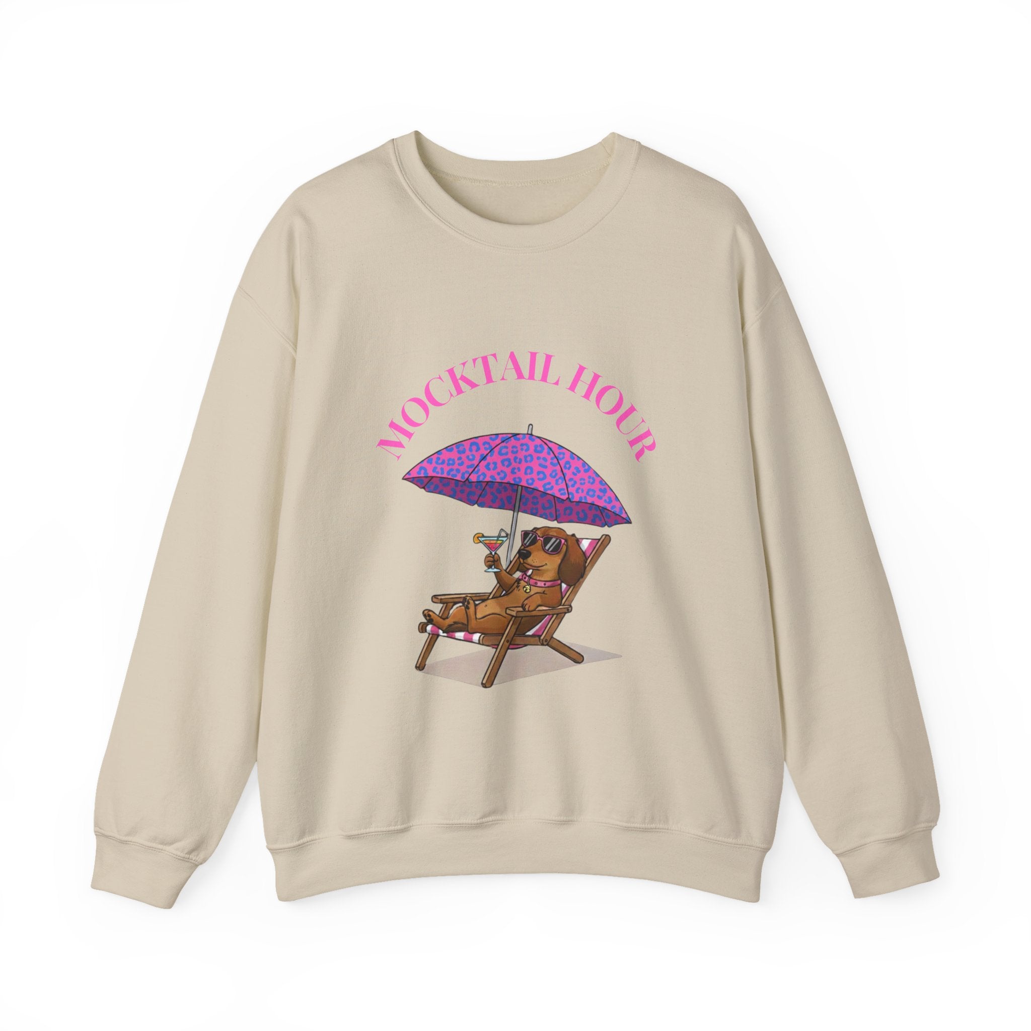 Dachshund Mocktail Hour Crewneck Sweatshirt
