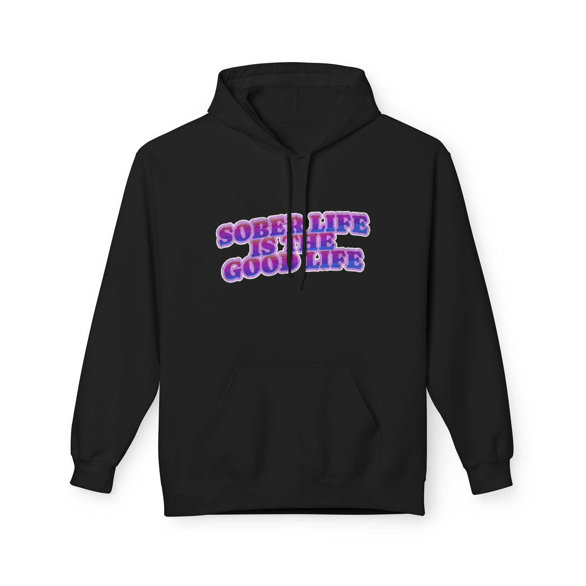 Hoodie - "Sober Life Is The Good Life" Retro Pastel Graphic Hoodie