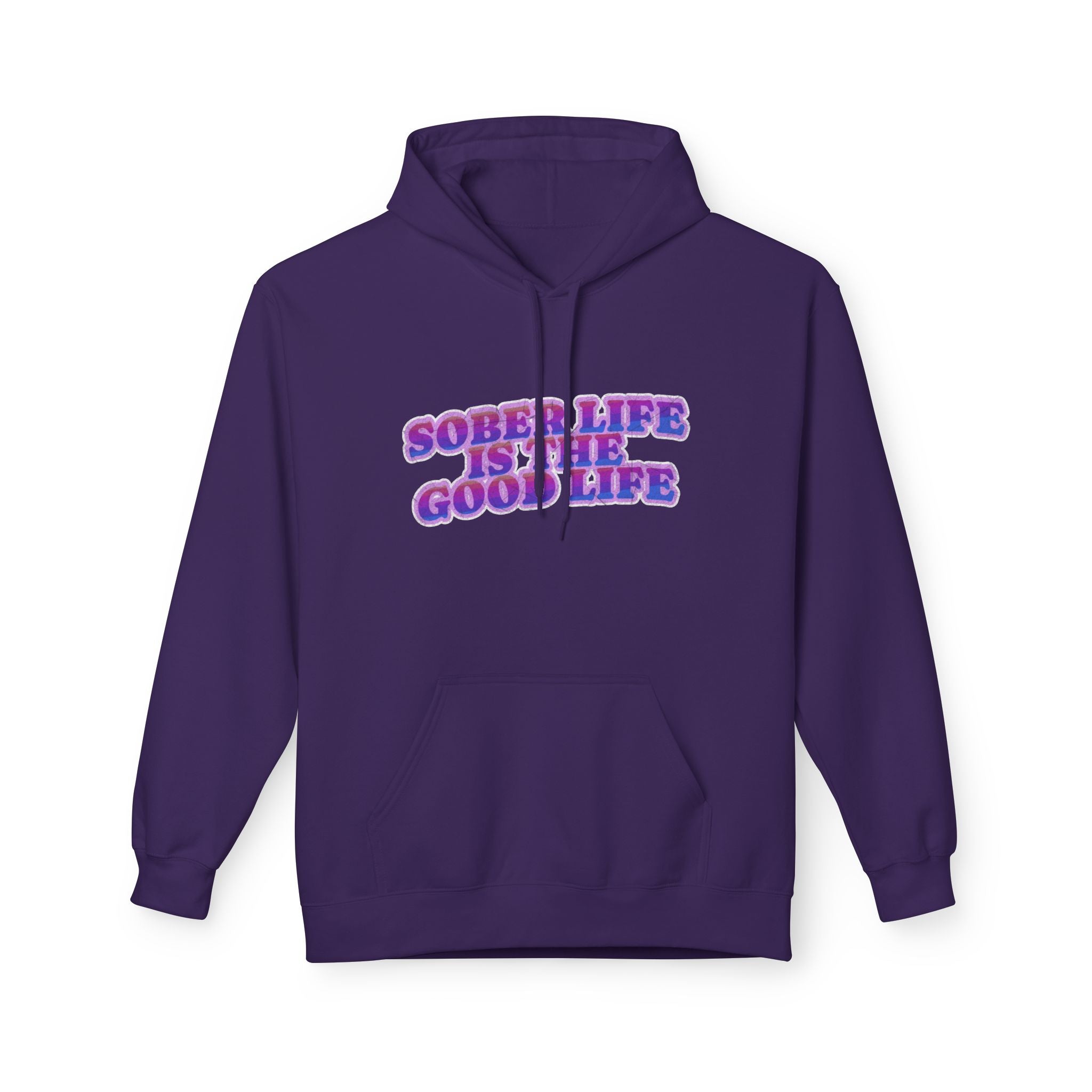 Hoodie - "Sober Life Is The Good Life" Retro Pastel Graphic Hoodie