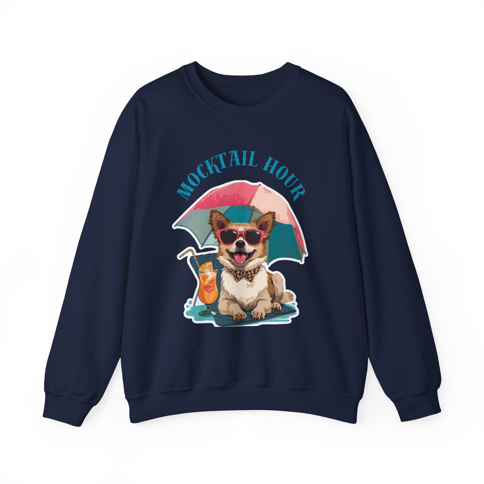 Mocktail Hour PUPPY Sweatshirt — Cute Corgi