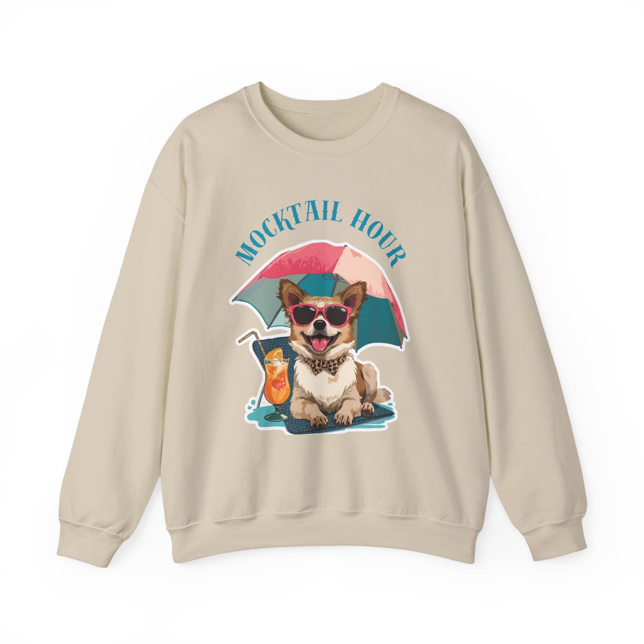 Mocktail Hour PUPPY Sweatshirt — Cute Corgi
