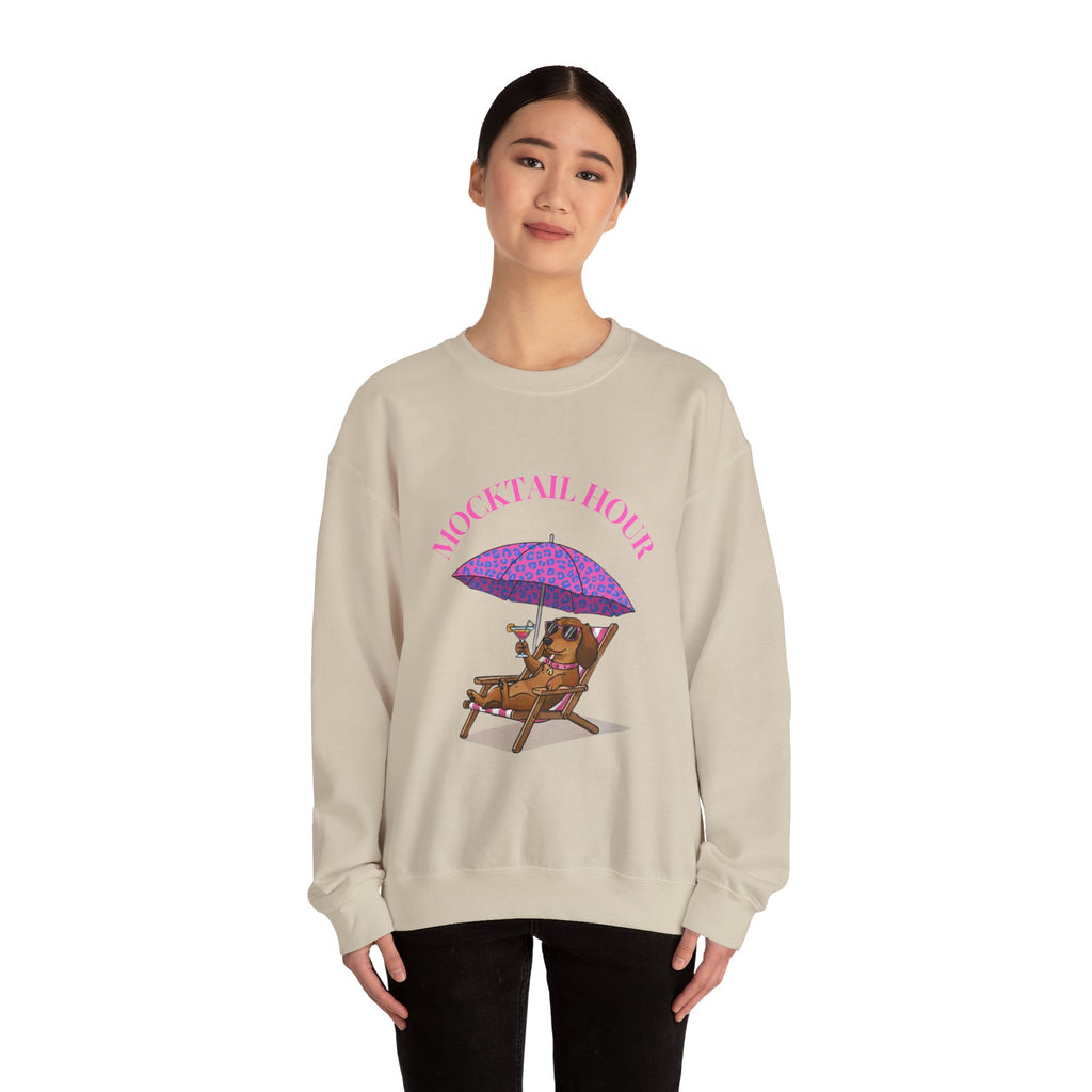 Dachshund Mocktail Hour Crewneck Sweatshirt