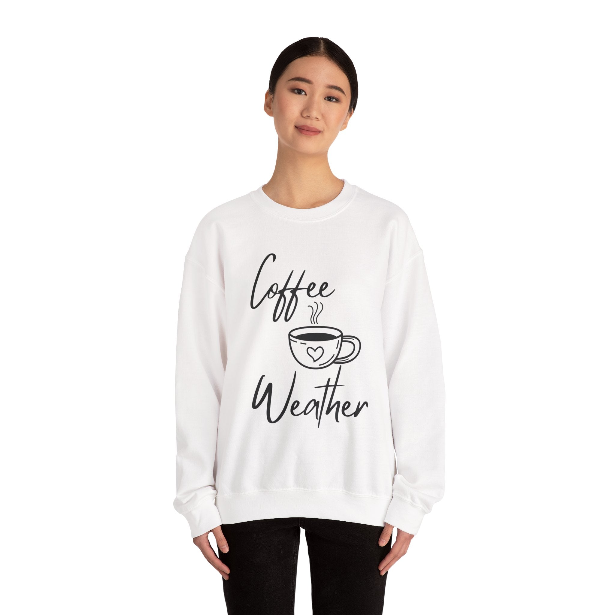 Coffee Weather Sweatshirt — Cozy Crewneck with Coffee Cup Design