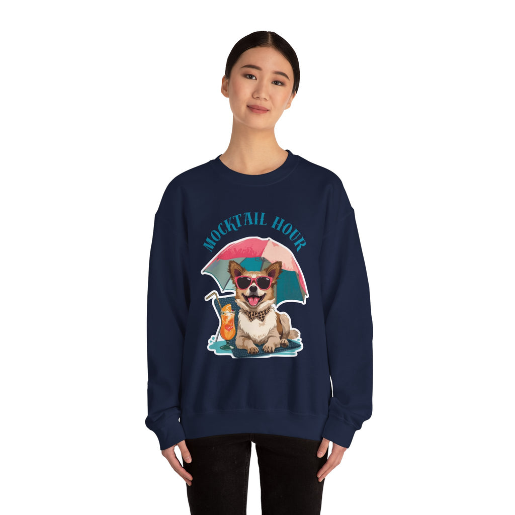 Mocktail Hour PUPPY Sweatshirt — Cute Corgi