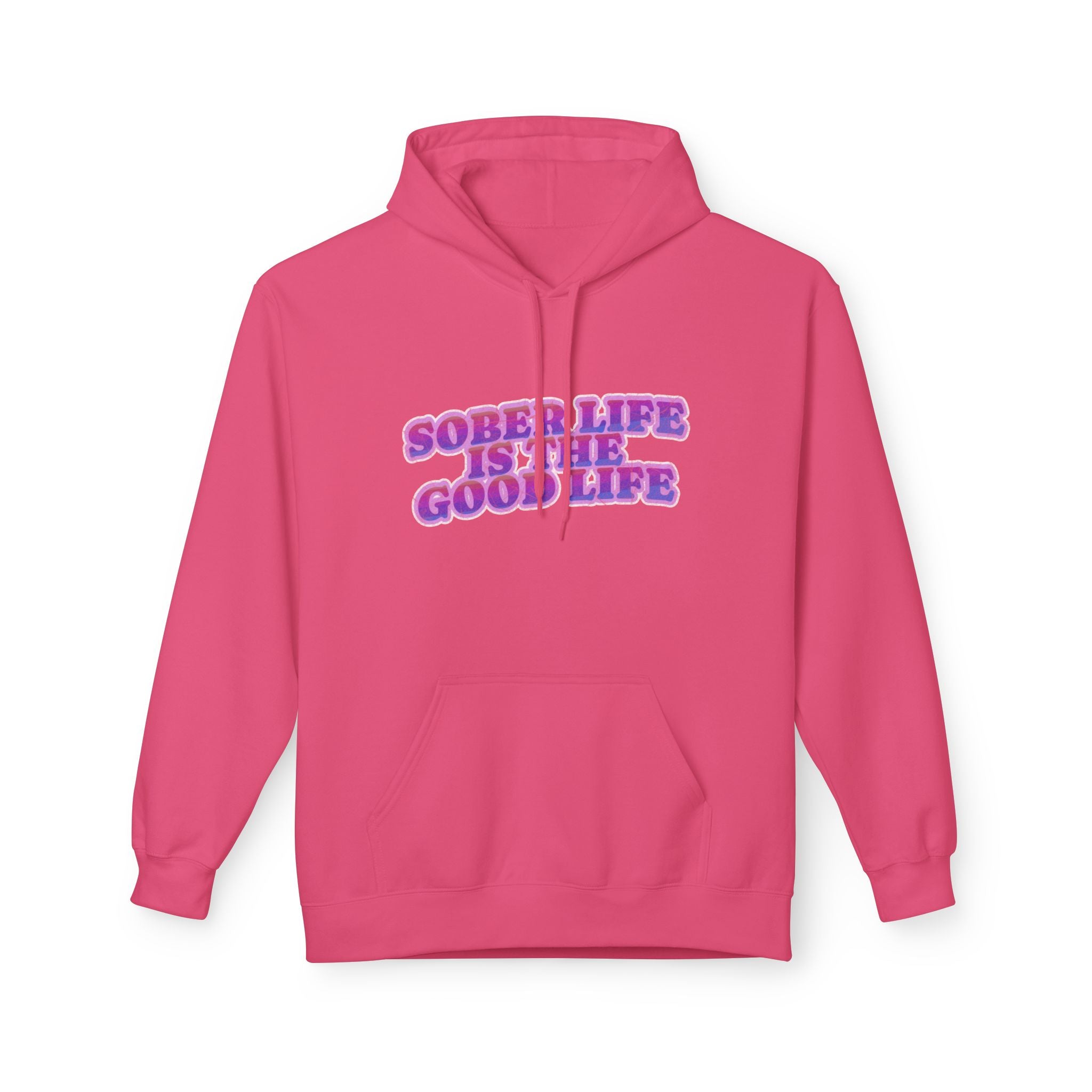 Hoodie - "Sober Life Is The Good Life" Retro Pastel Graphic Hoodie